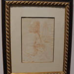 Study for My Wife, Nude, Contemplating Her Own Flesh Becoming Stairs, Three Vertebrae of a Column, Sky and Architecture