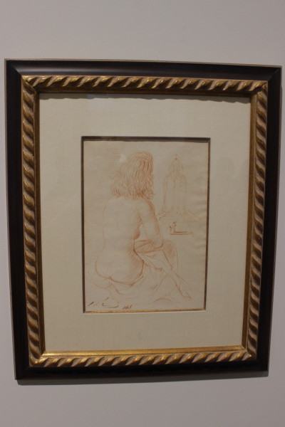 Study for My Wife, Nude, Contemplating Her Own Flesh Becoming Stairs, Three Vertebrae of a Column, Sky and Architecture