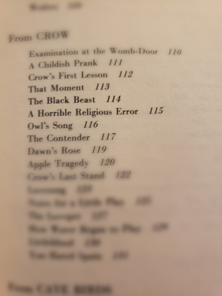 Selected Poems from The Crow