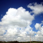 Cloudy prairie sky