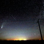 Comet NEOWISE, a shooting star, and the Milky Way