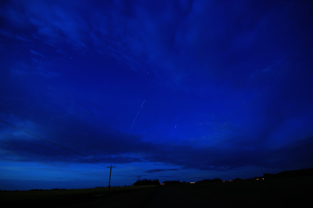 International Space Station overhead