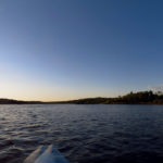 Panoramic view of Lake Minnedosa from a kayak