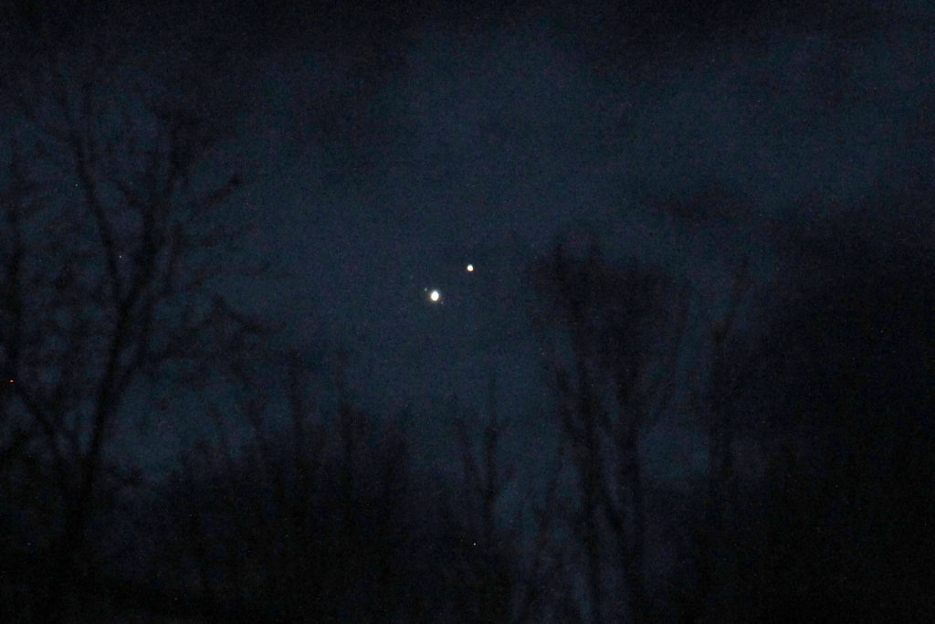Jupiter and Saturn at conjunction