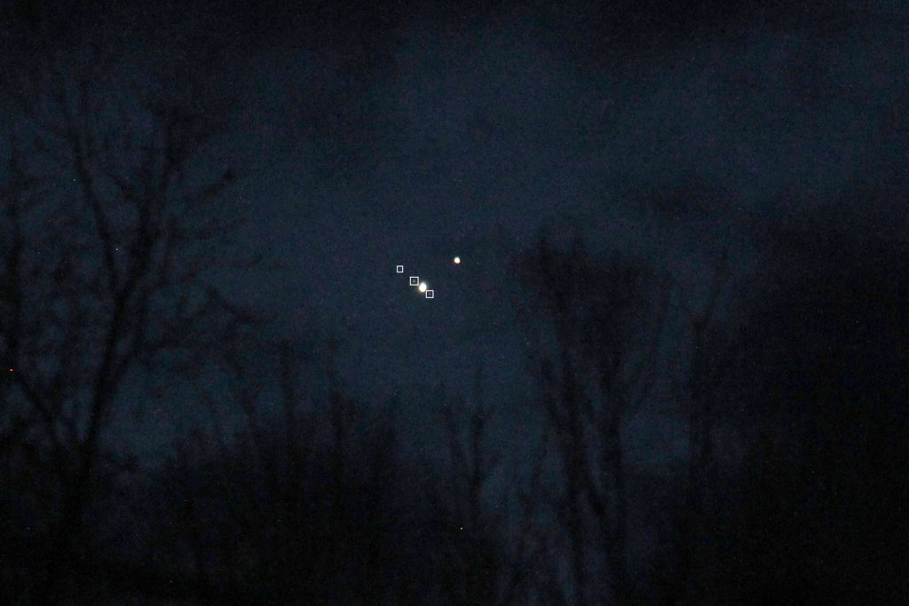 Jupiter and Saturn at conjunction