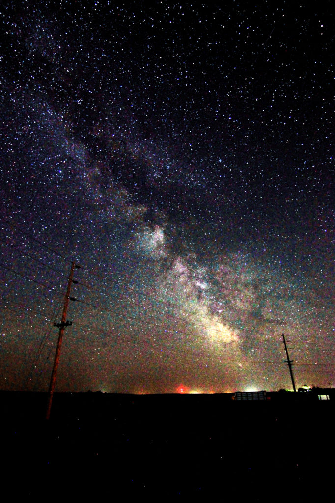 Milky Way above the hydro lines