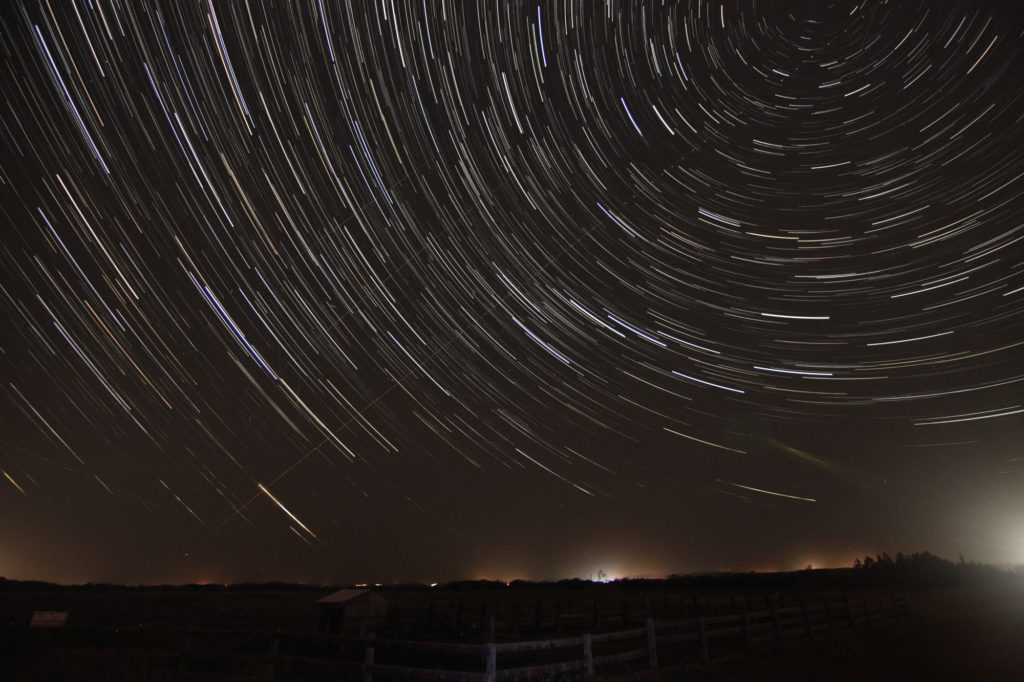 45 minutes of star trails, Sept. 28th.