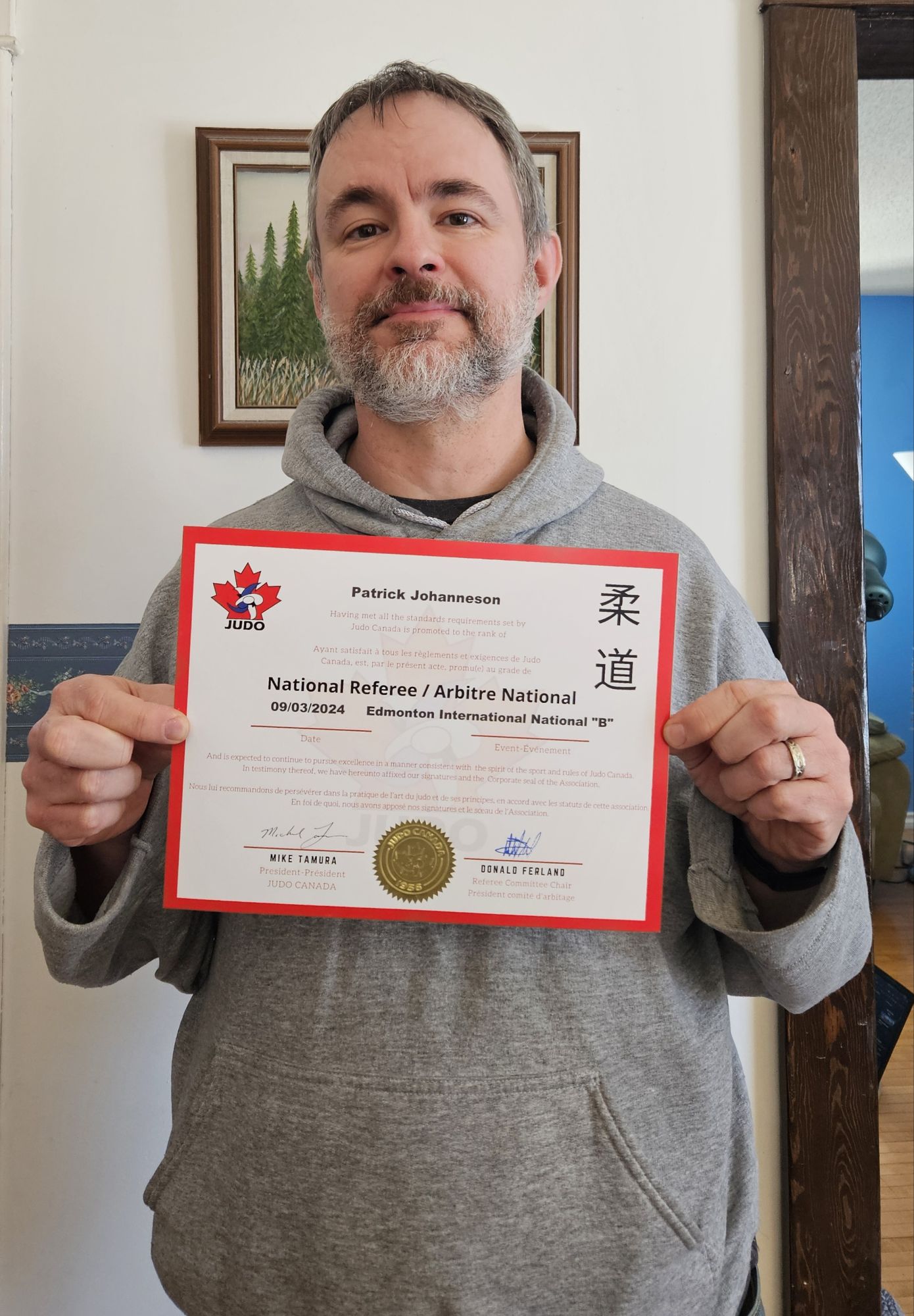 Yours truly, with my National B Referee certificate in hand