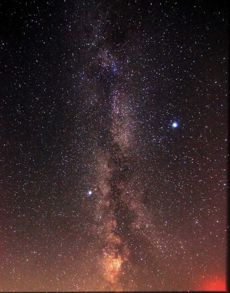 The Milky Way, an image made from a stack of 8 photos