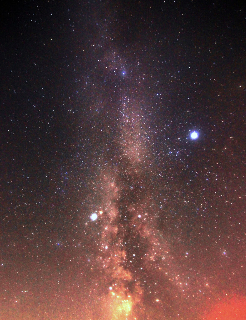 The Milky Way, an image made from a stack of 10 photos