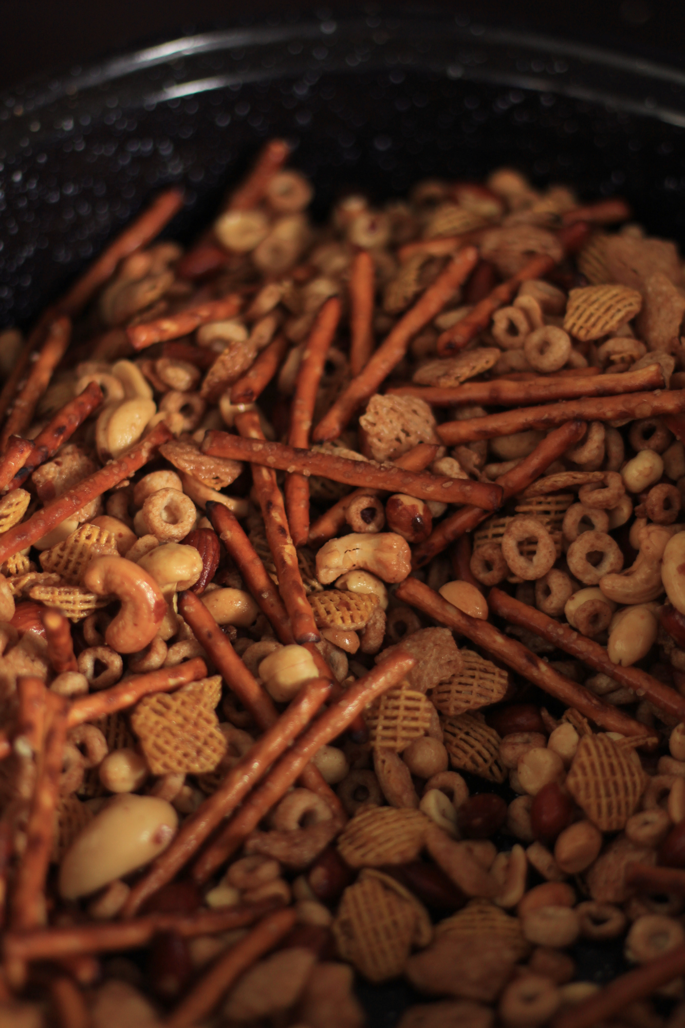 Close-up of nuts and bolts in the roaster