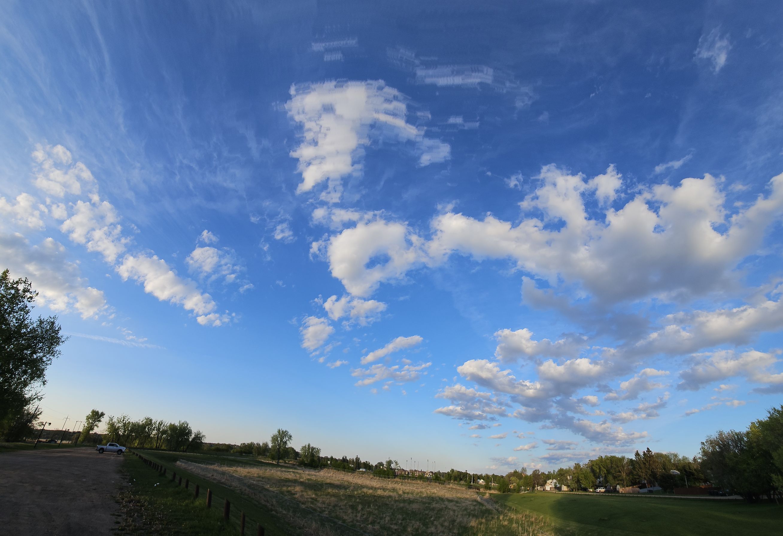 Panorama of the clouds in the sky