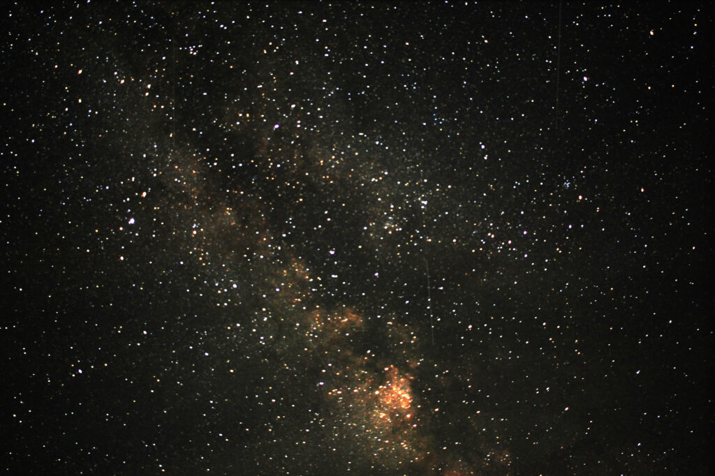 A stack of 16 images of the Milky Way