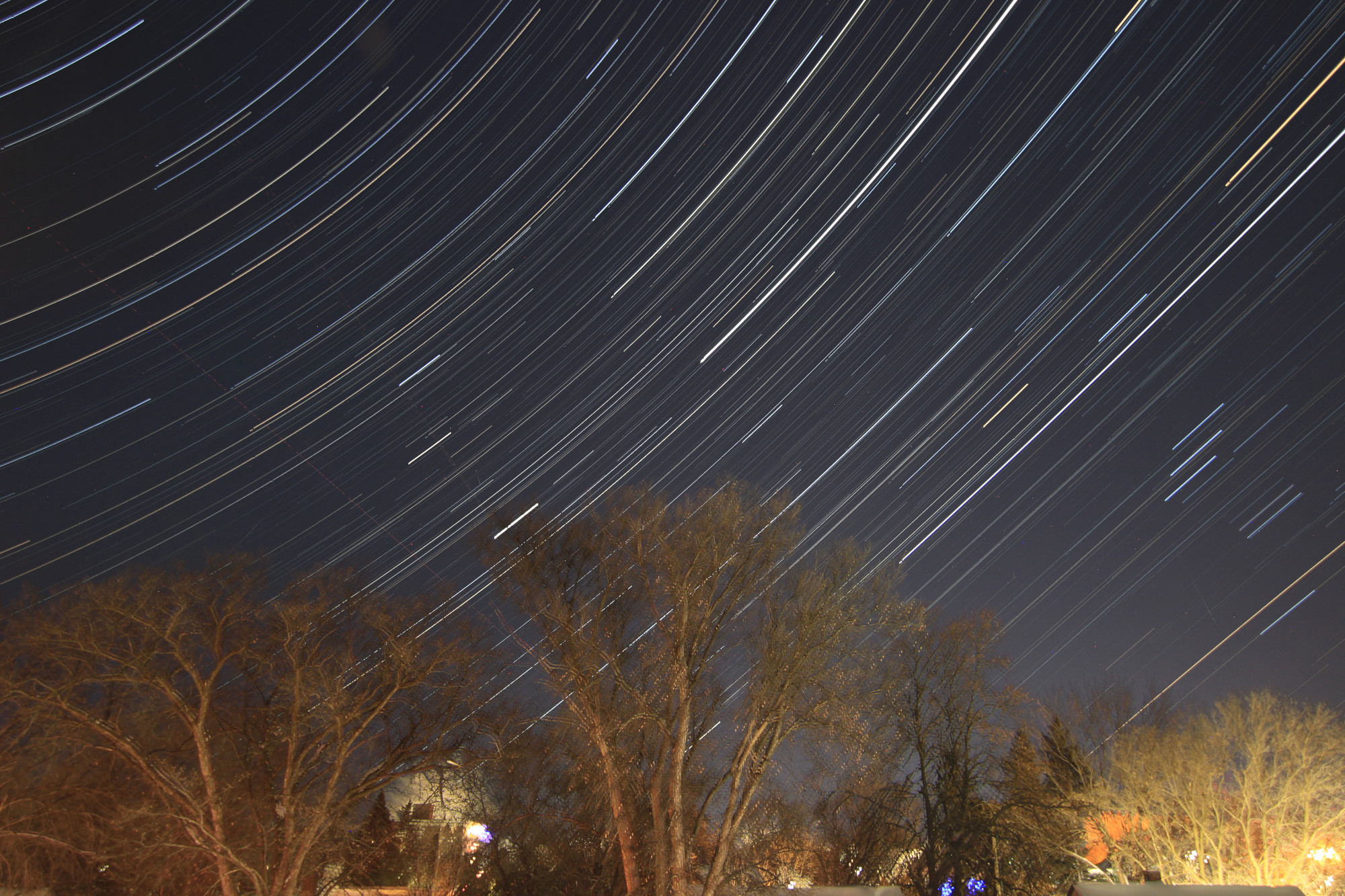 Star trails -- arcs of light against a dark sky